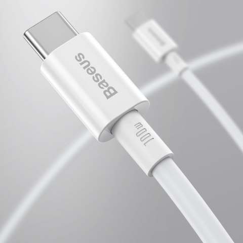 Baseus Superior kabel przewód USB Typ C - USB Typ C szybkie ładowanie Quick Charge / Power Delivery / FCP 100W 5A 20V 2m biały (