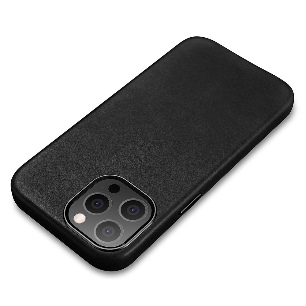 Etui ICarer Oil Wax Premium Leather Magsafe Back do iPhone 13 Pro Max black