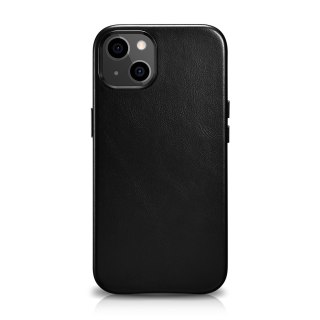 Etui ICarer Leather Oil Wax etui pokryte naturalną skórą do iPhone 13 mini black (kompatybilne z MagSafe)