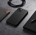 Etui ICarer Leather Oil Wax etui pokryte naturalną skórą do iPhone 13 mini black (kompatybilne z MagSafe)