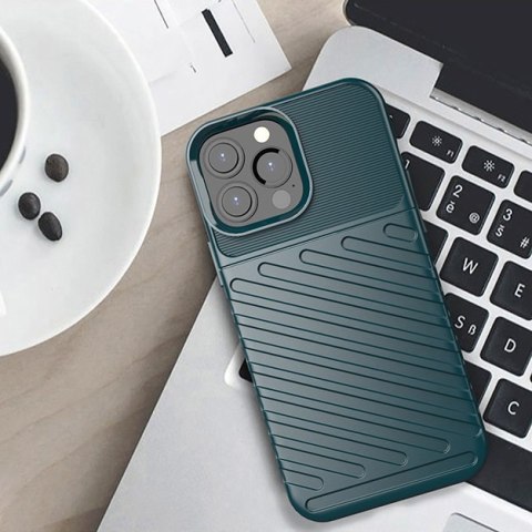 Etui Thunder Case Elastyczne Pancerne do iPhone 13 Pro Max zielony