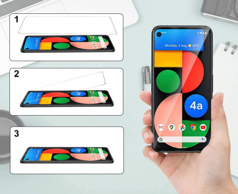 Szkło Hartowane Płaskie do Google Pixel 4a 5G