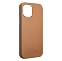Etui ICarer Case Leather z naturalnej skóry do iPhone 12 Pro Max brązowy (kompatybilne z MagSafe)