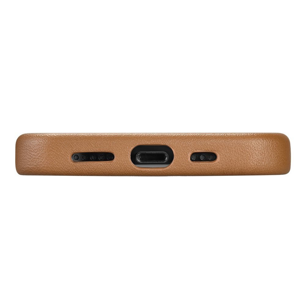 Etui ICarer Case Leather z naturalnej skóry do iPhone 12 Pro Max brązowy (kompatybilne z MagSafe)