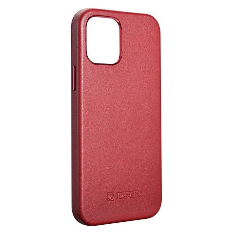 Etui ICarer Case Leather do iPhone 12 / 12 Pro czerwony (kompatybilne z MagSafe)