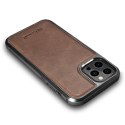 Etui ICarer Leather Oil Wax do iPhone 12 / 12 Pro brązowy