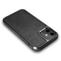 Etui ICarer Leather Oil Wax do iPhone 12 mini czarny