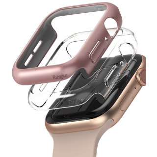 2x Nakładka Ringke Slim do Apple Watch 4 / 5 / 6 / SE (40 mm) Clear & Rose Gold