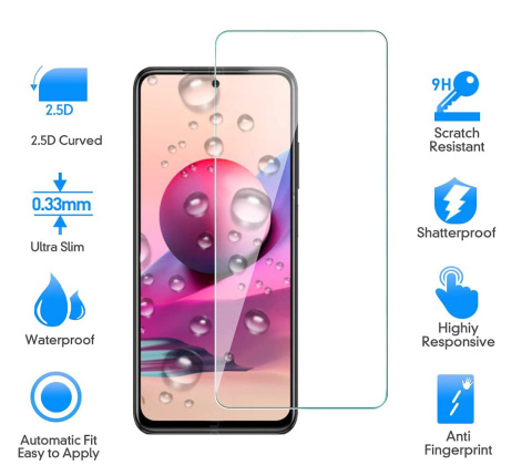 Szkło Hartowane Płaskie do Xiaomi Redmi 10