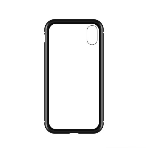 Wozinsky Full Magnetic Case magnetyczne etui 360 pokrowiec na przód i tył z wbudowanym szkłem Samsung Galaxy A72 4G czarno-przez