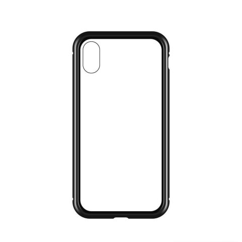 Wozinsky Full Magnetic Case magnetyczne etui 360 pokrowiec na przód i tył z wbudowanym szkłem Samsung Galaxy A72 4G czarno-przez