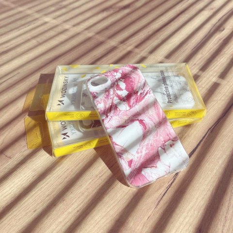 Wozinsky Marble żelowe etui pokrowiec marmur iPhone 13 Pro Max różowy