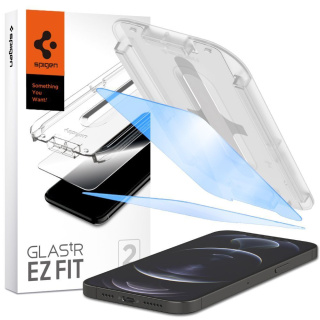 2x Szkło Hartowane Spigen EZ Fit Antiblue do iPhone 13 / 13 Pro