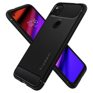 Etui Spigen Rugged Armor Matte Black + Szkło Ochronne do Google Pixel 4A