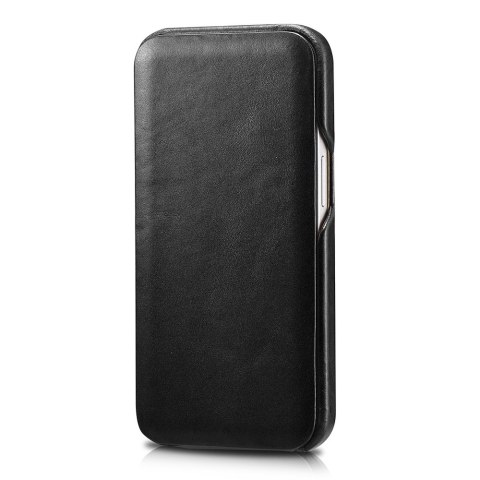 Etui ICarer Curved Edge Vintage Folio do iPhone 13 mini czarny