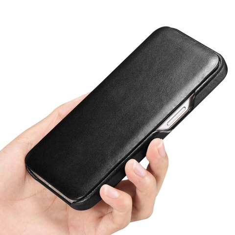 Etui ICarer Curved Edge Vintage Folio do iPhone 13 mini czarny