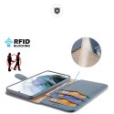 Etui Hivo Dux Ducis skórzane z klapką do Samsung Galaxy S21 FE niebieski