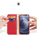 Etui Hivo Dux Ducis skórzane z klapką iPhone 13 mini czerwony