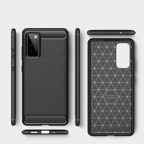 Etui Carbon Case + Szkło Hartowane do Samsung Galaxy S20 FE