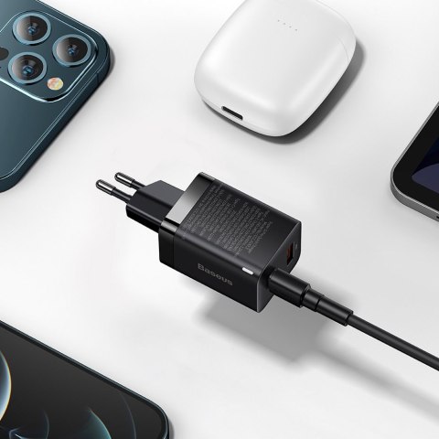 Baseus Super Si Pro szybka ładowarka USB / USB Typ C 30W Power Delivery Quick Charge czarny (CCSUPP-E01)