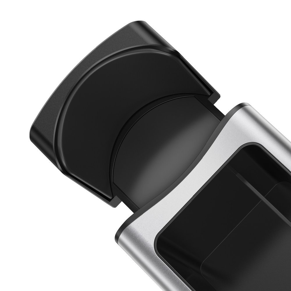 Organizer Samochodowy Baseus Uchwyt na kubek HUB 2x USB do ładowania srebrny