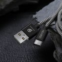 Nylonowy kabel Dux Ducis K-ONE Series przewód USB / USB-C 2.1A 0,25M czarny