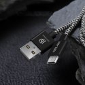 Nylonowy kabel Dux Ducis K-ONE Series przewód USB / micro USB 2.1A 0,25M czarny
