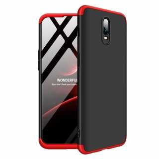 Etui na całą obudowę przód + tył do OnePlus 6T czarno-czerwony