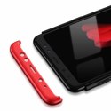 Etui na całą obudowę przód + tył do Samsung Galaxy A8 2018 czarno-czerwony