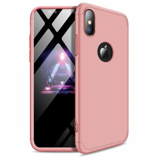 Etui na całą obudowę przód + tył do iPhone XS Max różowy