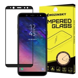 Szkło hartowane Full Glue na cały ekran z ramką do Samsung Galaxy A6 2018 czarny