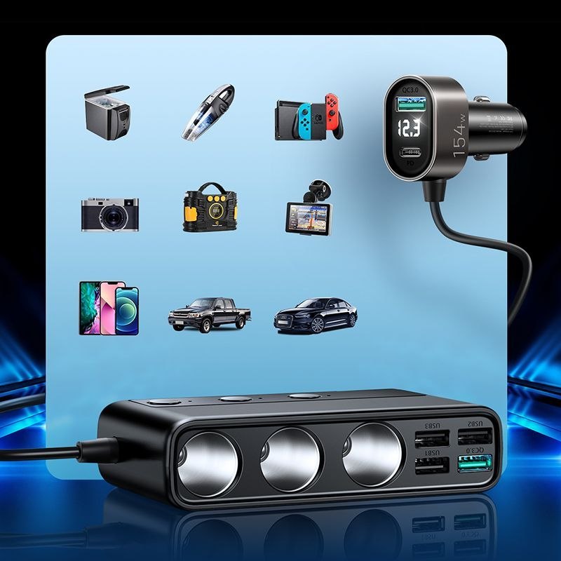 Ładowarka Samochodowa Joyroom Multi-Port USB Black