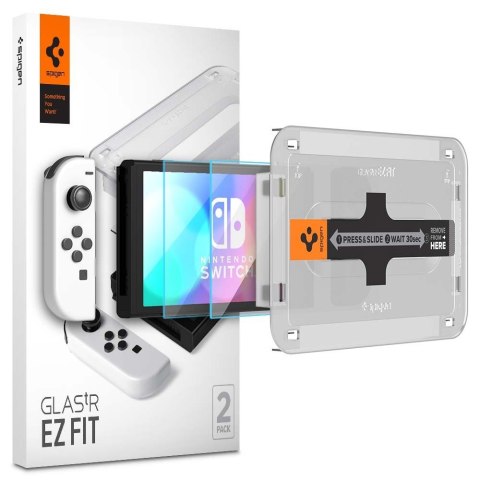 SZKŁO HARTOWANE SPIGEN GLAS.TR "EZ FIT" 2-PACK NINTENDO SWITCH OLED