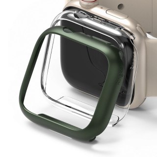 2x Nakładka Ringke Slim do Apple Watch 7 (41 mm) Clear & Deep Green