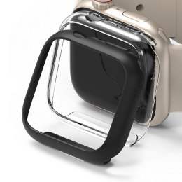 2x Nakładka Ringke Slim do Apple Watch 7 (41 mm) Clear & Matte Black