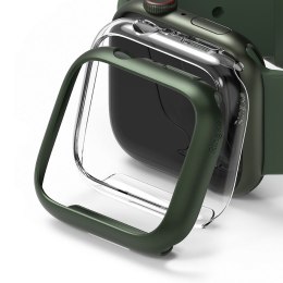 2x Nakładka Ringke Slim do Apple Watch 7 (45 mm) Clear & Deep Green