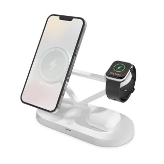 Ładowarka Indukcyjna A13 3w1 Magnetic Magsafe Wireless Charger White