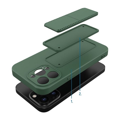 Wozinsky Kickstand Case elastyczne silikonowe etui z podstawką iPhone 13 Pro różowy