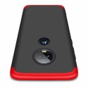 Etui na całą obudowę przód + tył do Motorola Moto G7 czarno-czerwony