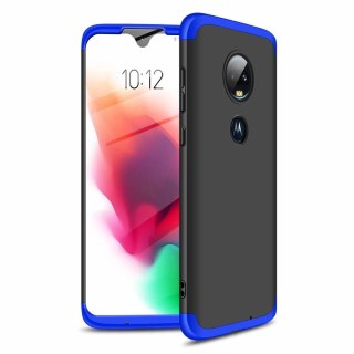 Etui na całą obudowę przód + tył do Motorola Moto G7 czarno-niebieski