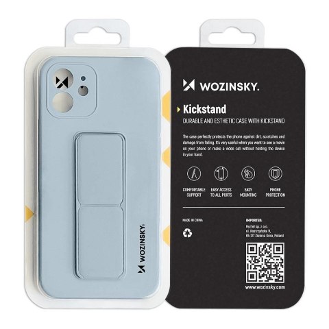 Wozinsky Kickstand Case elastyczne silikonowe etui z podstawką Samsung Galaxy A32 4G niebieski