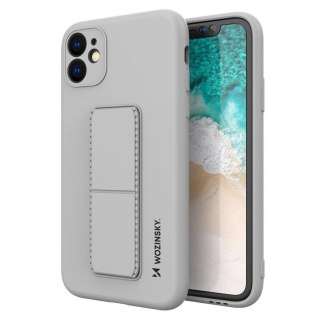 Wozinsky Kickstand Case elastyczne silikonowe etui z podstawką Samsung Galaxy A32 4G szary