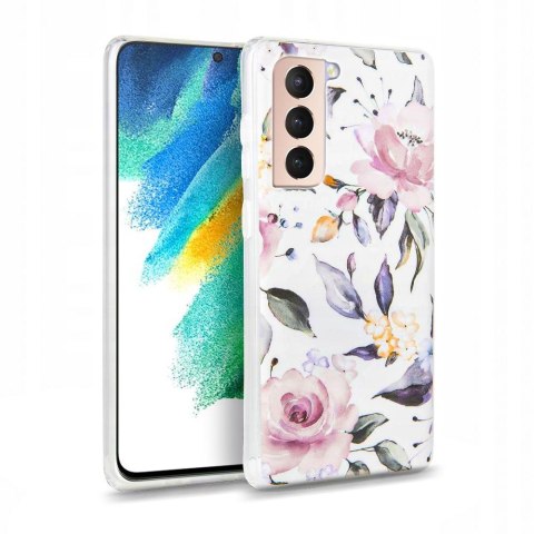 Etui Floral do Samsung Galaxy S21 FE White