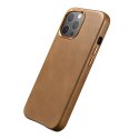 Etui ICarer Leather Oil Wax do iPhone 13 Pro Max brązowy (kompatybilne z MagSafe)