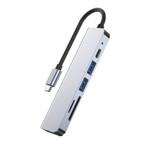 Adapter V4 6w1 do Laptopa Szary