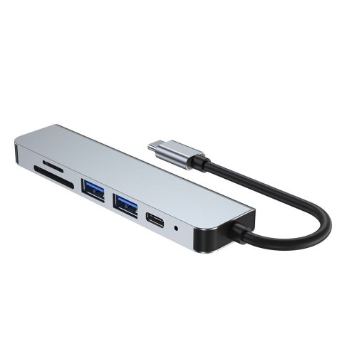 Adapter V4 6w1 do Laptopa Szary