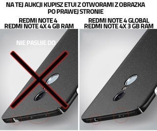 ORYGINALNE ETUI MSVII XIAOMI REDMI NOTE 4X OCHRONA CZARNY MATOWY