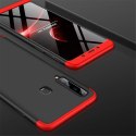 Etui na całą obudowę przód + tył do Samsung Galaxy A9 2018 czarno-czerwony