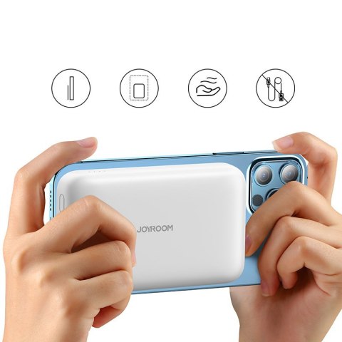 Joyroom power bank 10000mAh 20W Power Delivery Quick Charge magnetyczna ładowarka bezprzewodowa Qi 15W do iPhone kompatybilna z 