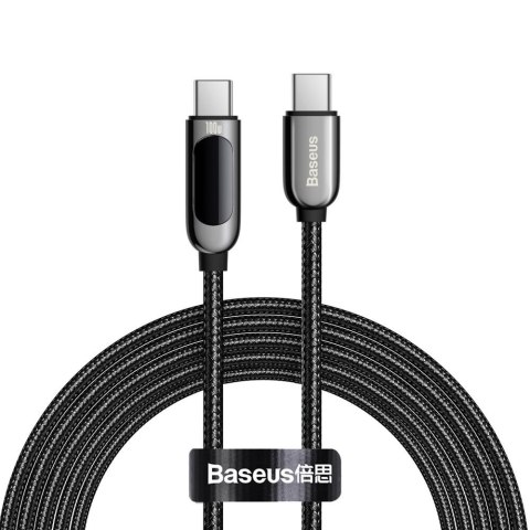 KABEL USB-C BASEUS Z MIERNIKIEM SZYBKIE ŁADOWANIE TYP-C 100W QC 4.0 5A 2M